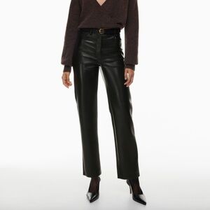 ARITZIA Wilfred The Malina Pant | Black PU Pants size 00